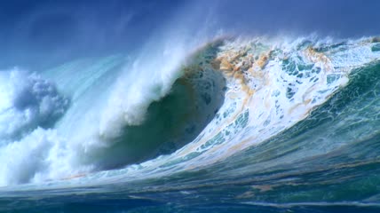 实拍震撼大气大海海浪涌动拍打视频素材