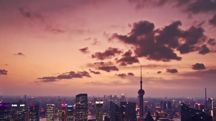 4K航拍上海风光景观宣传视频素材