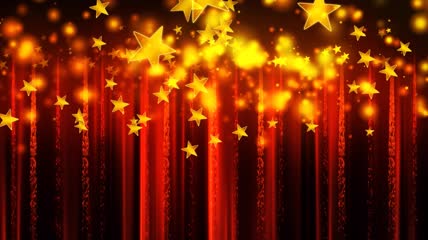 大气金色五角星粒子颁奖LED动态背景素材