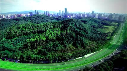 生态城市宣传片现代都市交通航拍