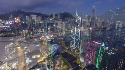 4K香港航拍延时摄影素材