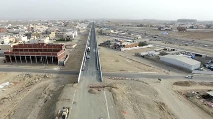 高清航拍实拍高速公路高速铁路奠基施工视频素材