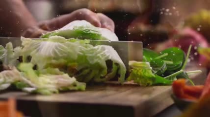 中国菜和奶油冰淇淋制作