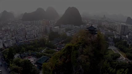 实拍中国桂林山水名胜旅游视频素材