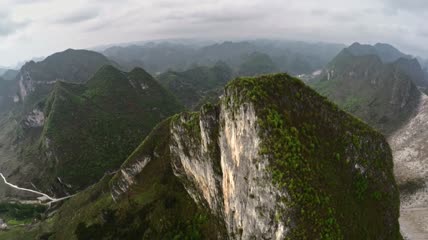 实拍中国山脉丘陵风景村落生活视频素材