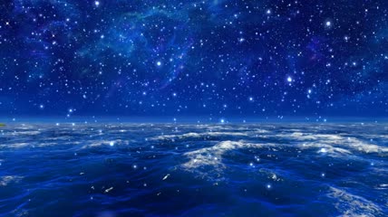 唯美粒子浪漫星空大海夜景背景