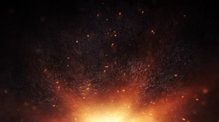 红色火花火星粒子动画循环背景高清视频素材
