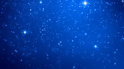 星光闪烁蓝色星空背景循环高清视频素材