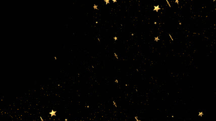 金色星星带透明通道转场 (10)
