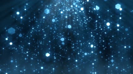 蓝色浪漫星光粒子素材
