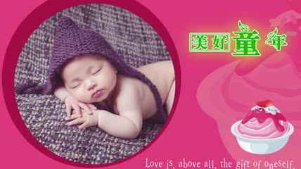 快乐童年儿童电子相册PR模板