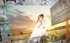 温馨浪漫爱情组合婚礼相册开场视频AE模板