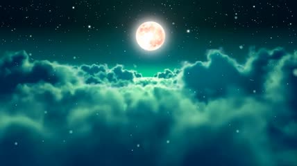 高清夜空明亮月亮动态背景素材
