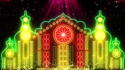 唯美梦幻城堡舞台背景