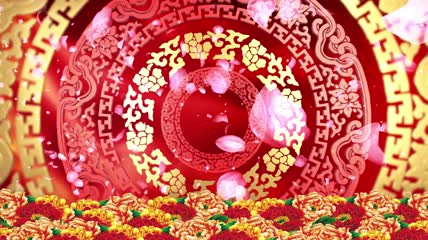 春节喜庆新婚民族风背景