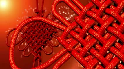 缤纷喜庆典雅新年气息中国结背景视频素材