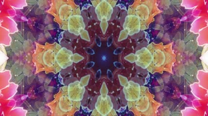 抽象绚丽万花筒循环背景视频