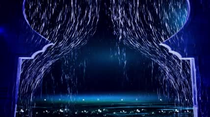 超唯美3D全息粒子雨珠帘浪漫视频