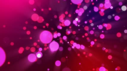 红色炫彩粒子光斑动画循环高清视频