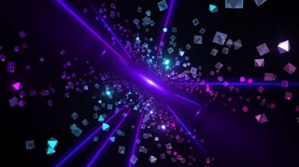 魔幻空间缝隙视觉冲击菱形粒子飘浮