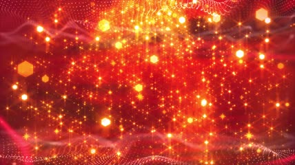 红金粒子星光动态背景辅助视频素材