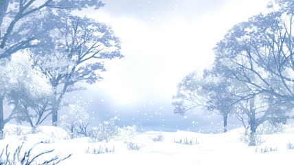 唯美风景唯美下雪雪树年会背景