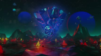 3D金字塔夜店动感VJ视频素材