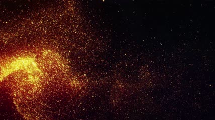 4k金色火花粒子运动特效视频