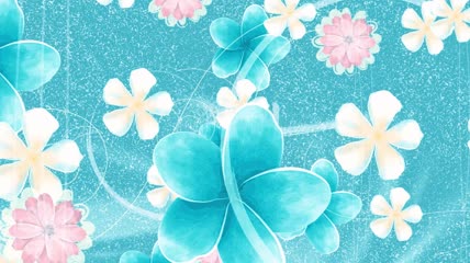 多彩飘过花瓣花朵线条浪漫动态素材