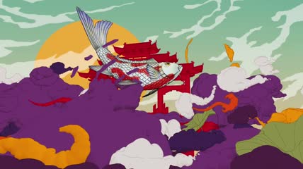 大鱼海棠写意中国风视频素材