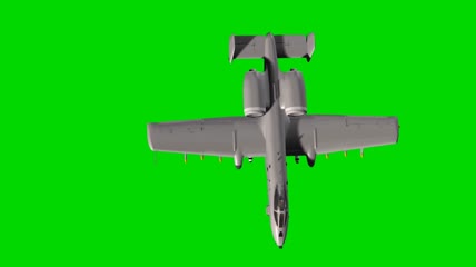 雷电攻击机美国空军军事飞机绿屏抠像