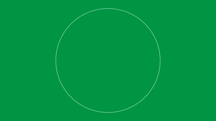 白色圆环MG动画视频元素绿屏抠像