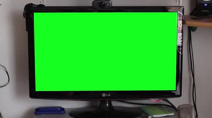 电脑显示器绿屏抠像3