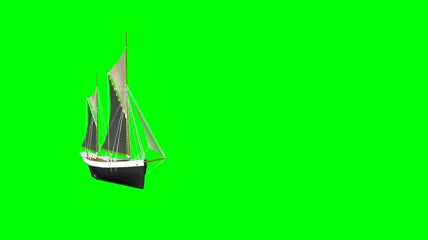 帆船绿屏抠像