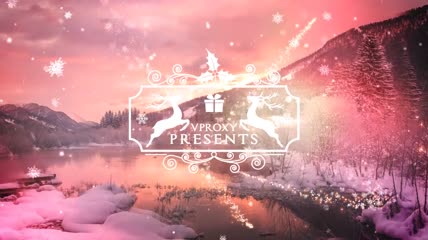 冬季雪花视频幻灯片AE模板