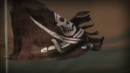 3D海盗旗飘扬