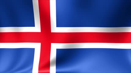 4K冰岛国旗