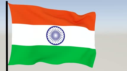4K印度国旗展示
