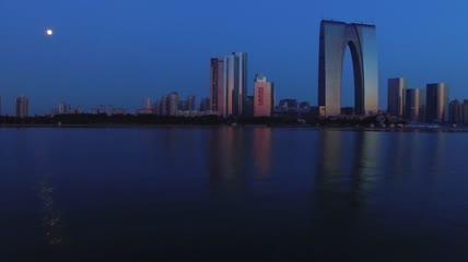 苏州金鸡湖风景镜头实拍