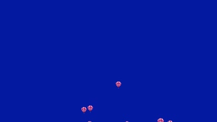 热气球的背景视频蓝屏
