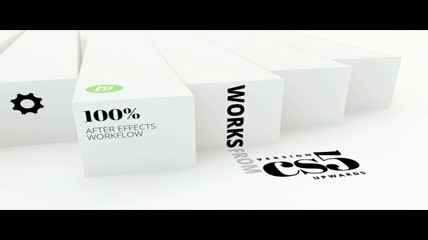 3D方块图形与文字版式动画AE模板