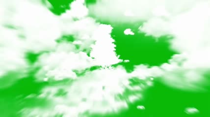 云层穿梭绿屏背景抠像视频素材