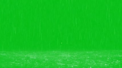 下雨雨水绿屏背景抠像视频素材