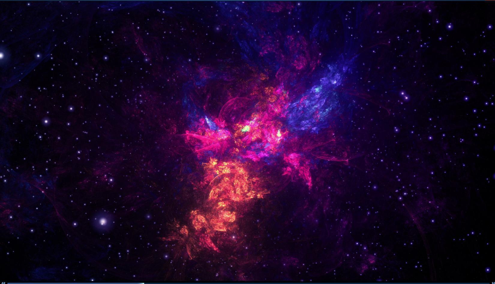 彩色粒子星云空间运动视频素材