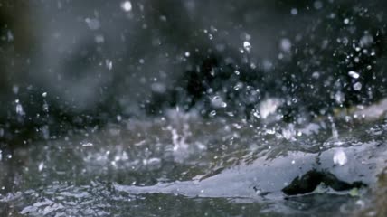 雨水滴落在石头上视频动画