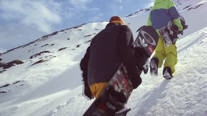 极限运动滑雪实拍视频