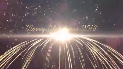 炫美壮观的粒子光线新年圣诞开场标题AE模板