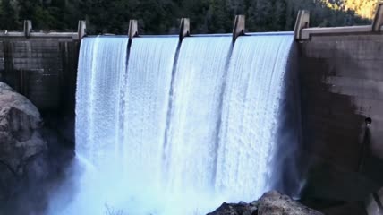 大坝瀑布水流视频素材