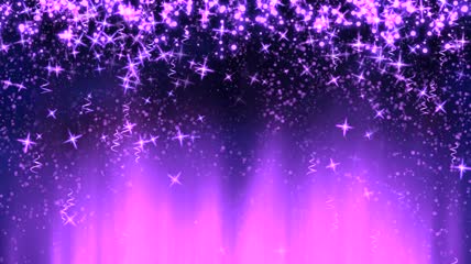 紫色星星粒子光线彩幕