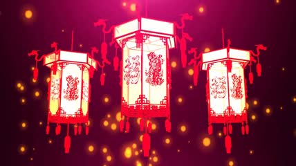 中国风白底红字元宵节灯笼背景素材